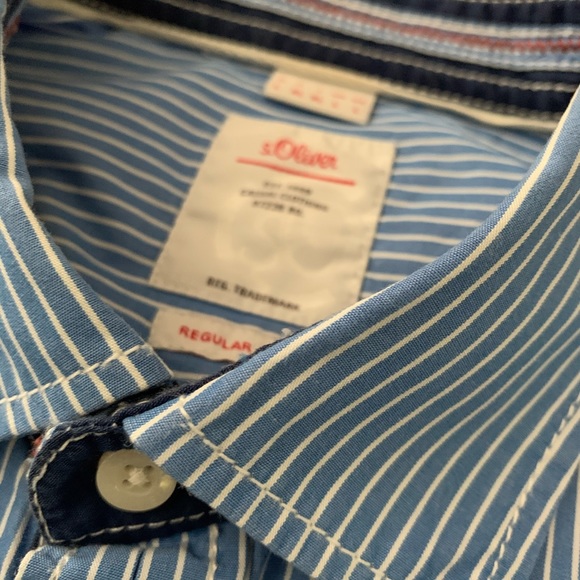 S Oliver Embroidered Long Sleeve Button Down Shirt - Picture 9 of 16